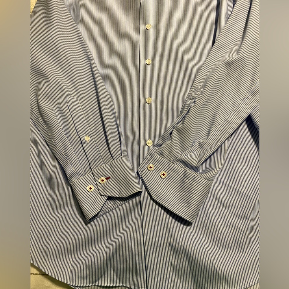 Blue Striped Button Down - Picture 3 of 4